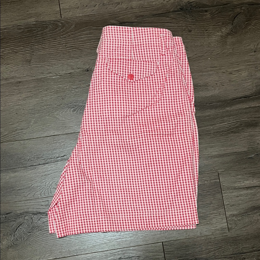 Basic Editions Pink And White Gingham Shorts. - image 1